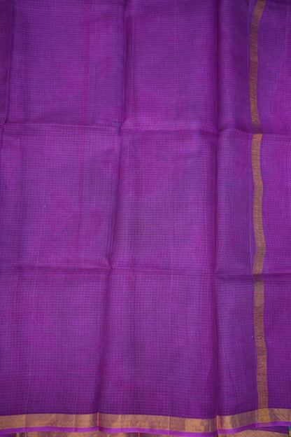 Silk Kota Shibori Tie & Dye Saree - Blue and Pink