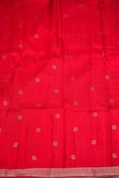 Munga Crepe Silk Saree – Multicolour Checks with Red Zari Pallu