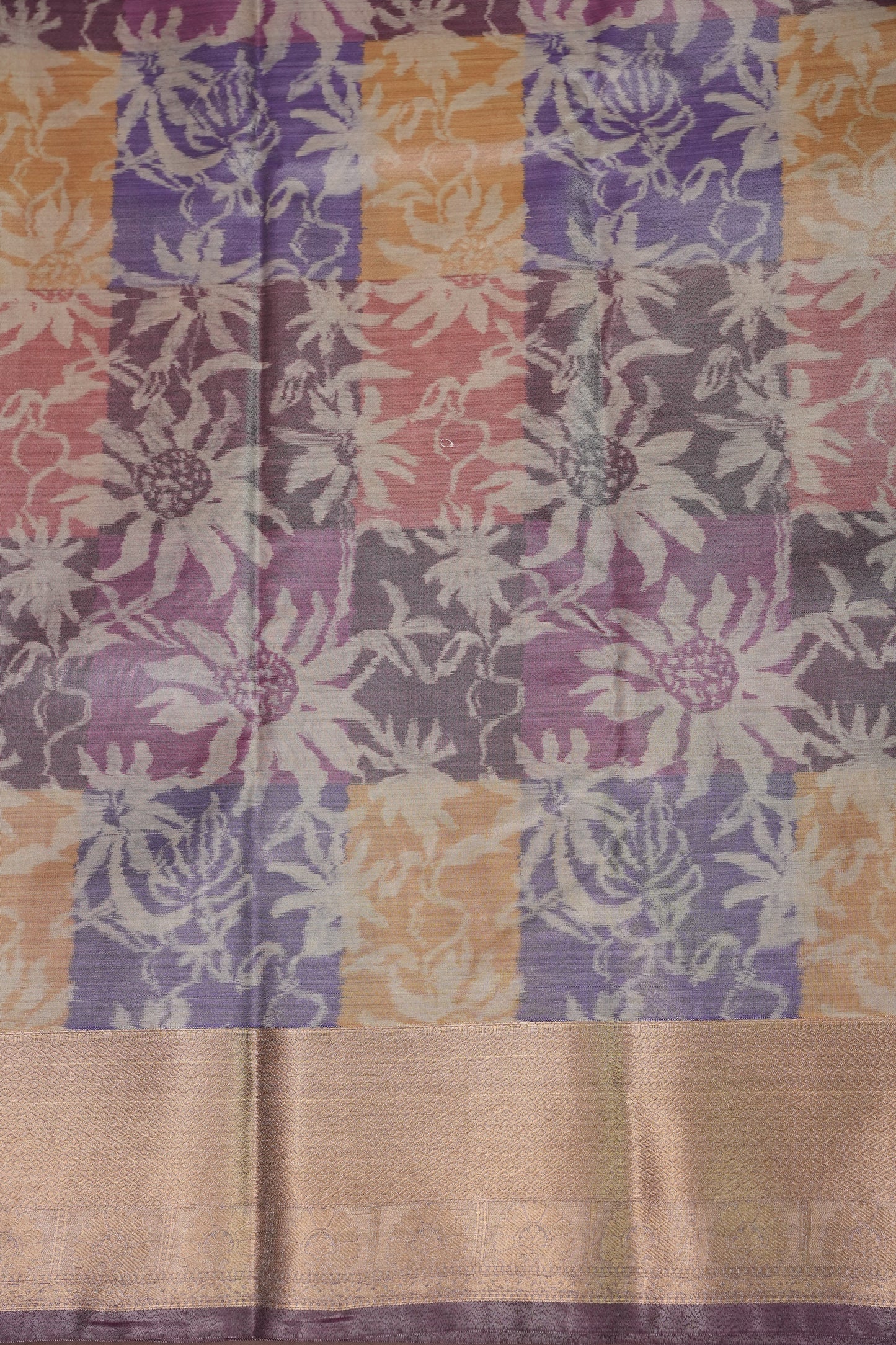 Digital Printed Semi Silk Saree - Pastel Multicolour