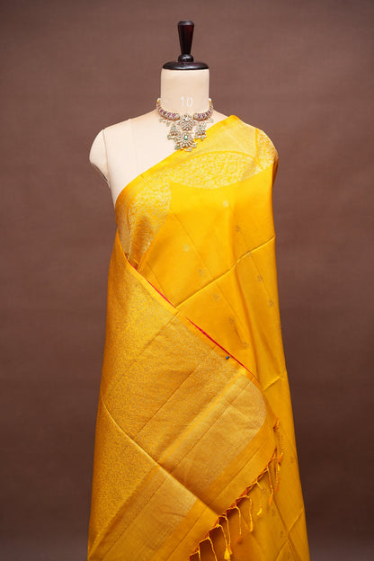 Pure Soft Silk Saree - Yellow