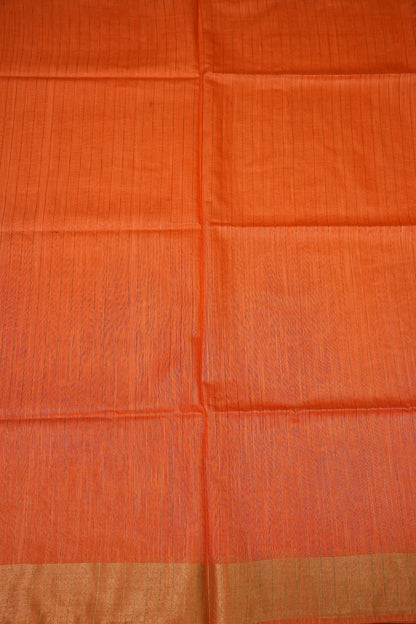 Semi Tussar Staple Saree – Orange