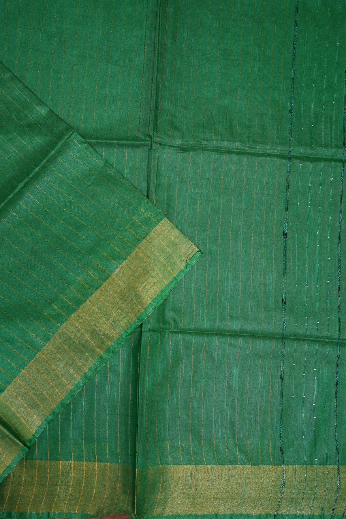 Semi Tussar Staple Saree – Sage Green