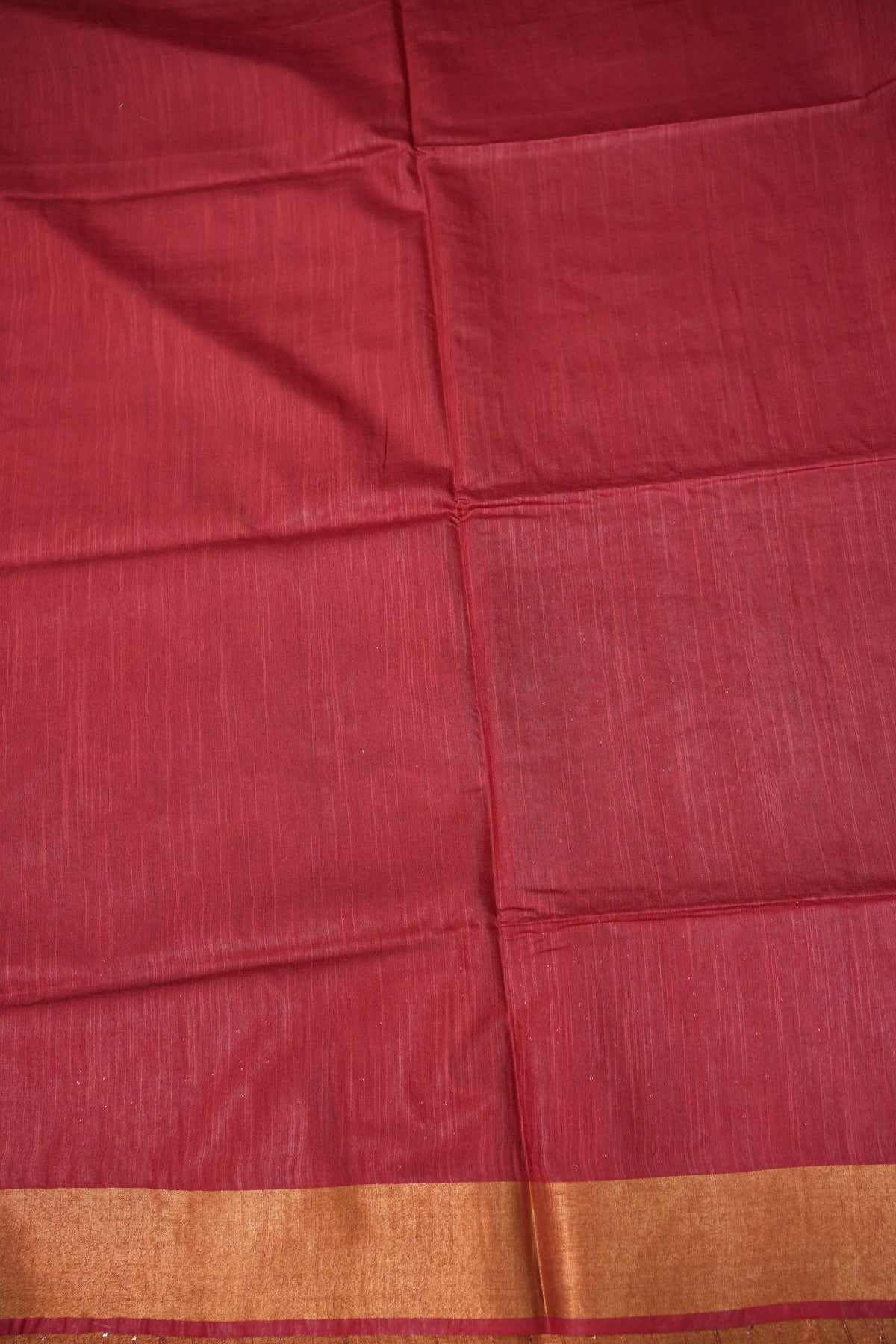 Semi Tussar Staple Saree – Maroon