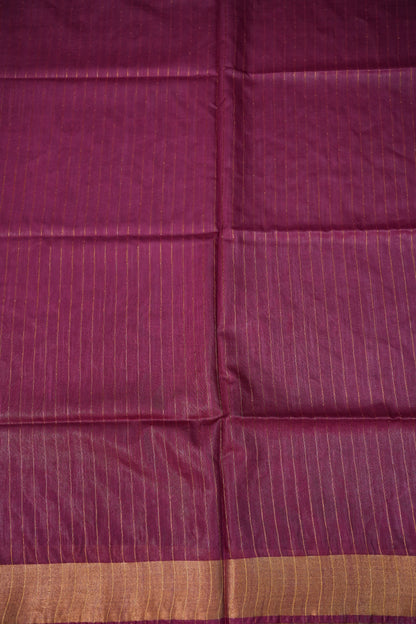 Semi Tussar Staple Saree – Deep Wine