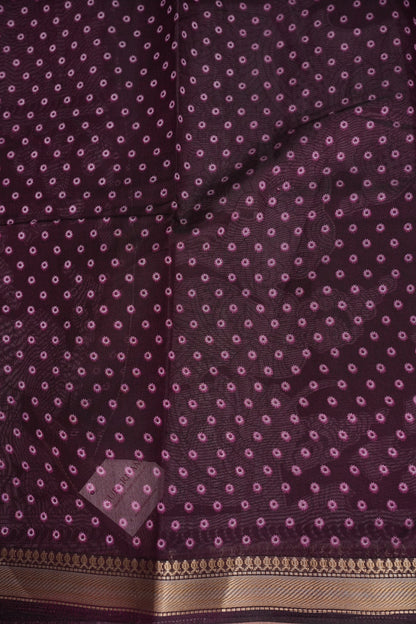 Chanderi Silk Cotton Kalamkari Printed Saree - Lavender