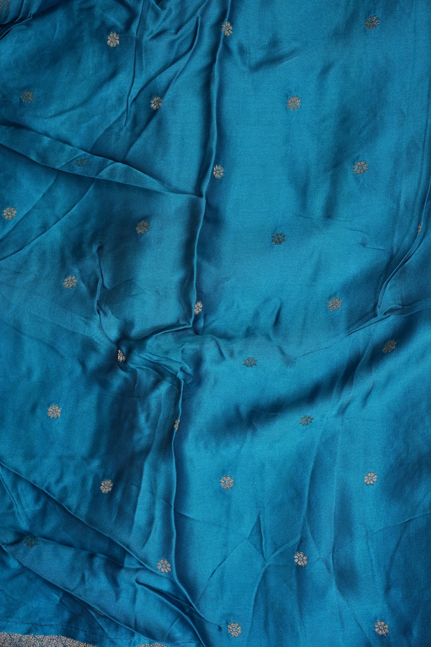 Munga & Mashru Silk Saree – Powder Blue with Multicolour Floral Weaves