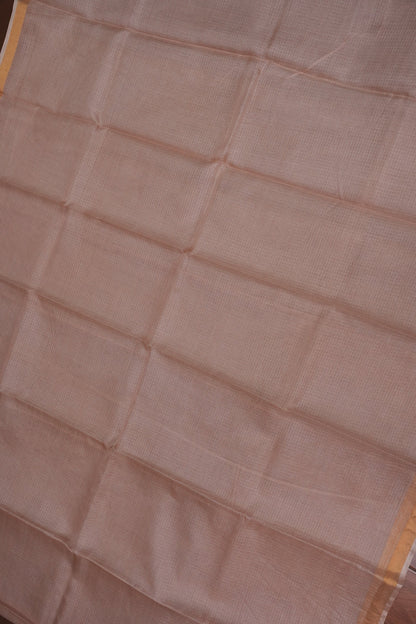 Silk Kota Multicolor Saree - Dusty Nude Shade