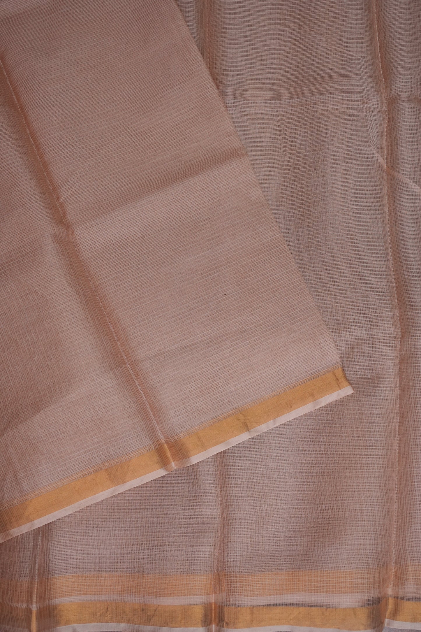 Silk Kota Multicolor Saree - Dusty Nude Shade