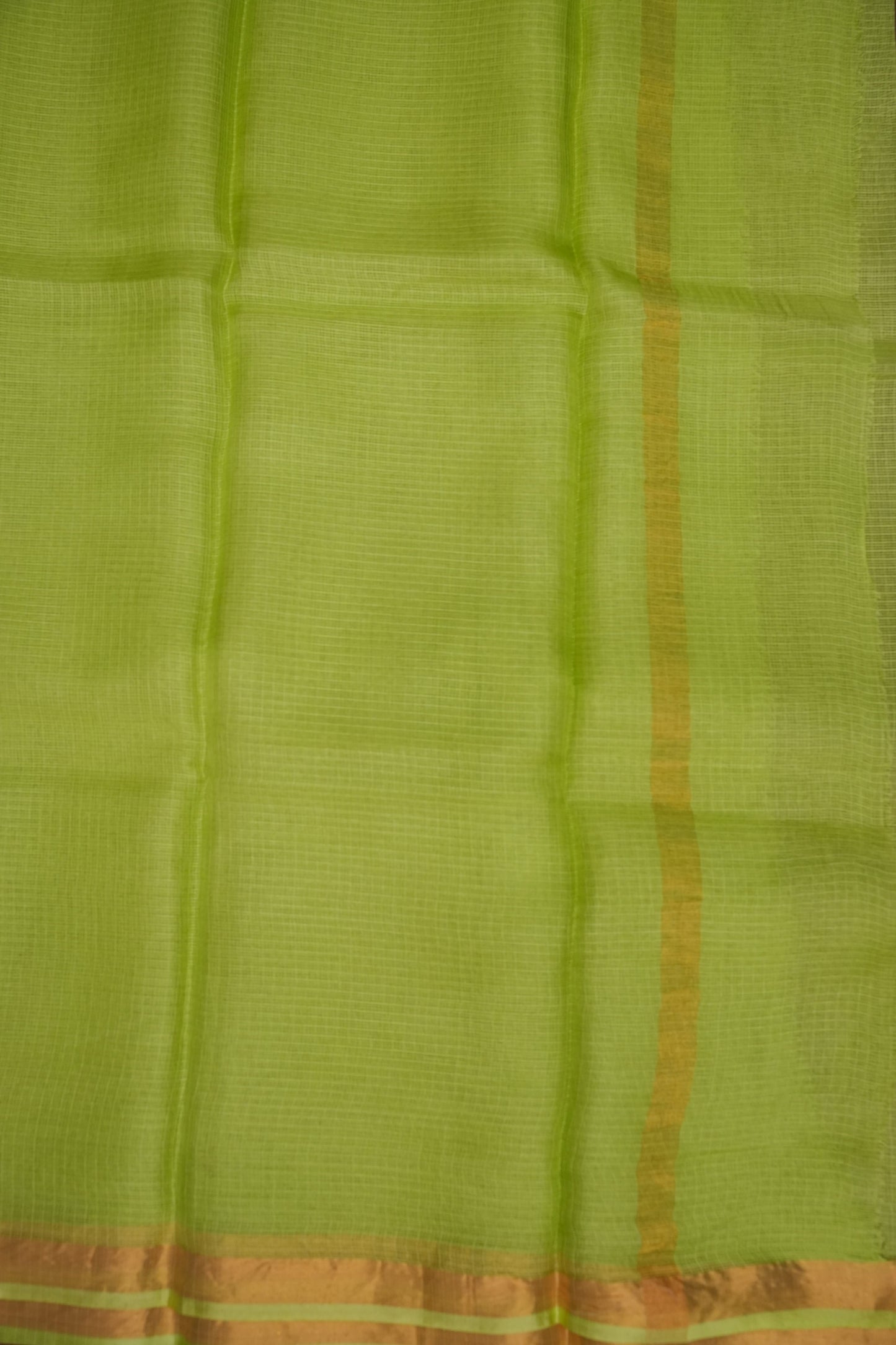 Silk Kota Plain Saree - Sage Green