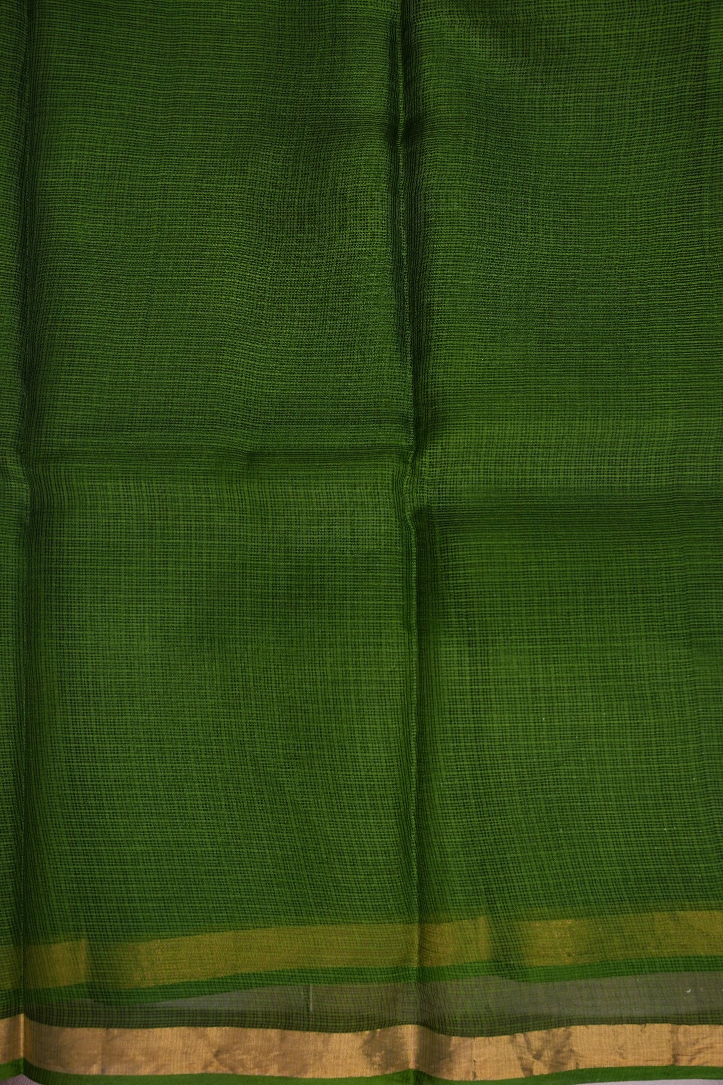 Silk Kota Plain Saree - Green
