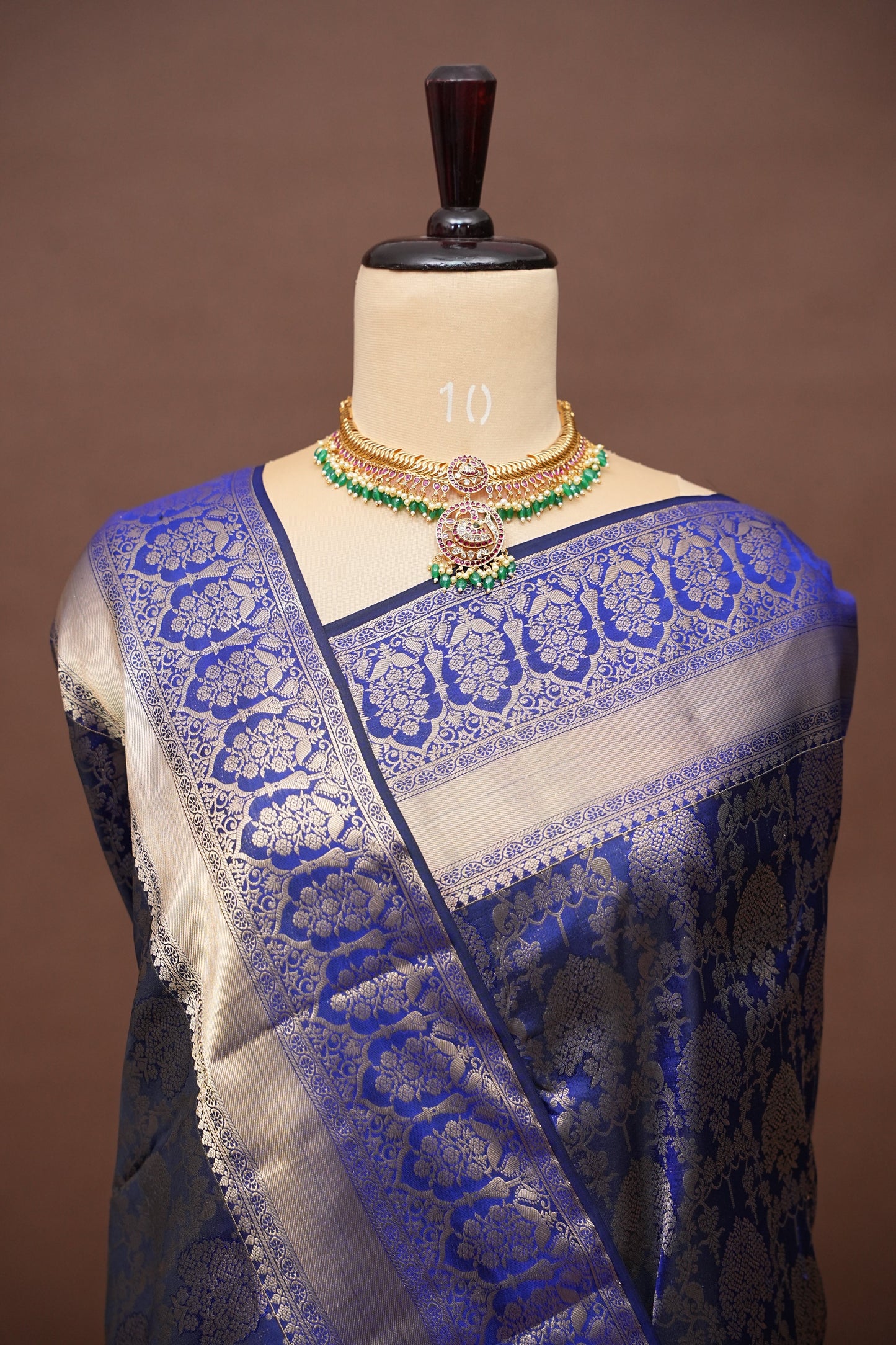 Pure Kanchipuram Brocade Silk Saree - Royal Blue| Silk Mark Certified