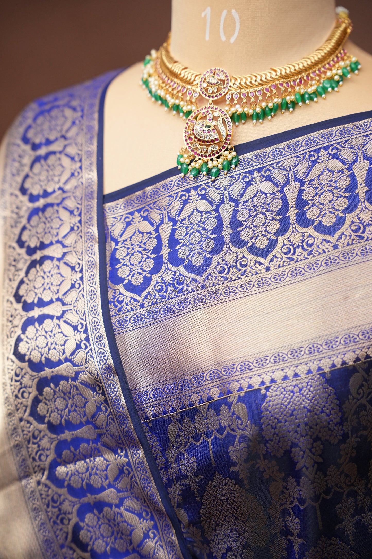Pure Kanchipuram Brocade Silk Saree - Royal Blue| Silk Mark Certified