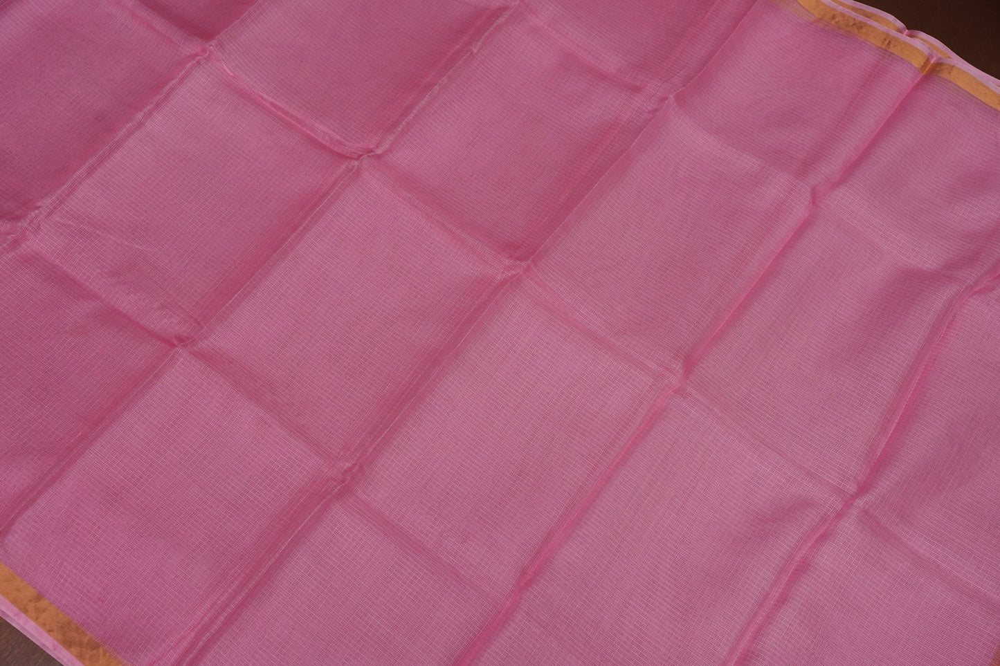 Silk Kota Plain Saree - Blush Pink