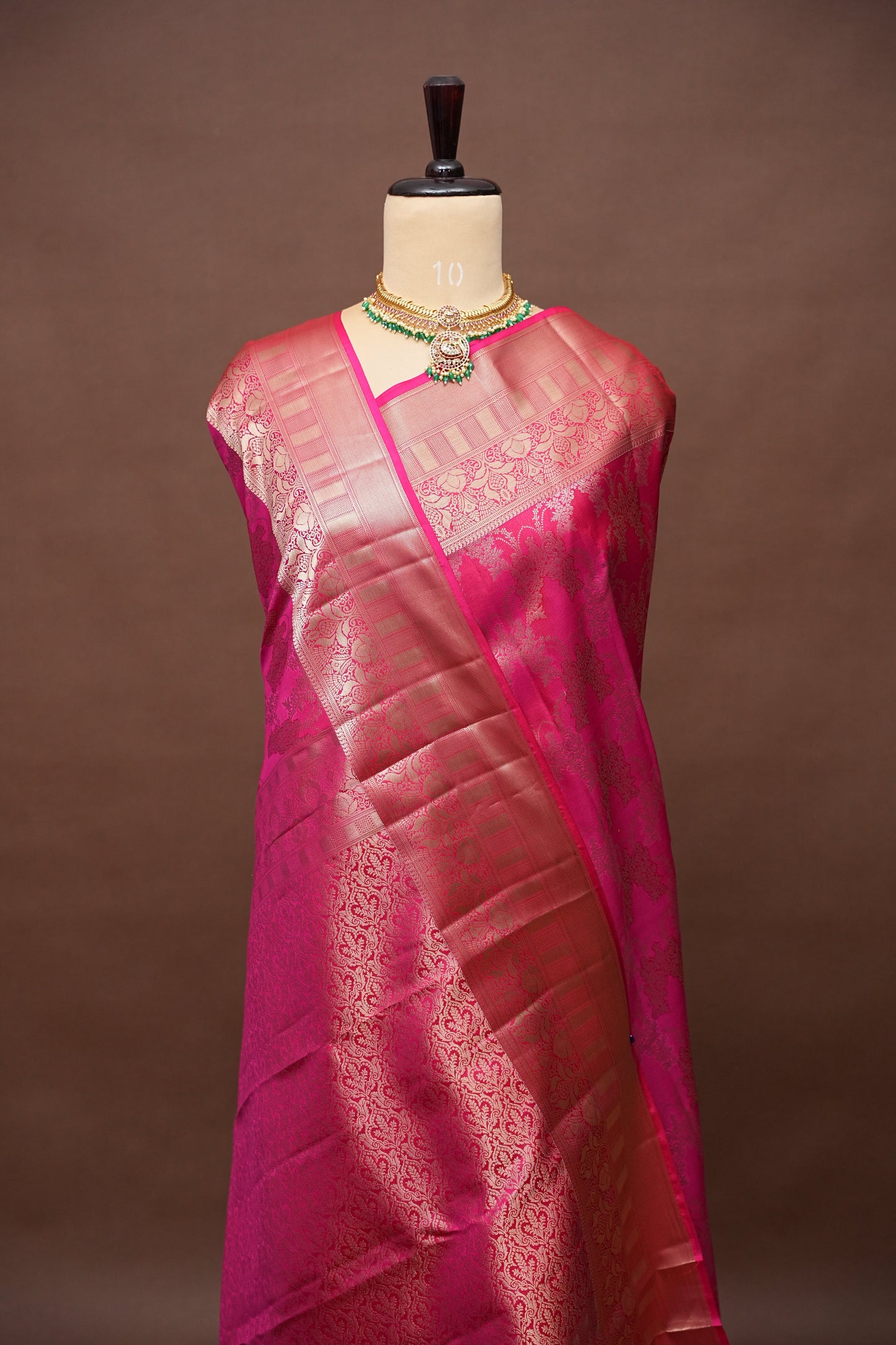 Pure Kanchipuram Brocade Silk Saree - Pink| Silk Mark Certified