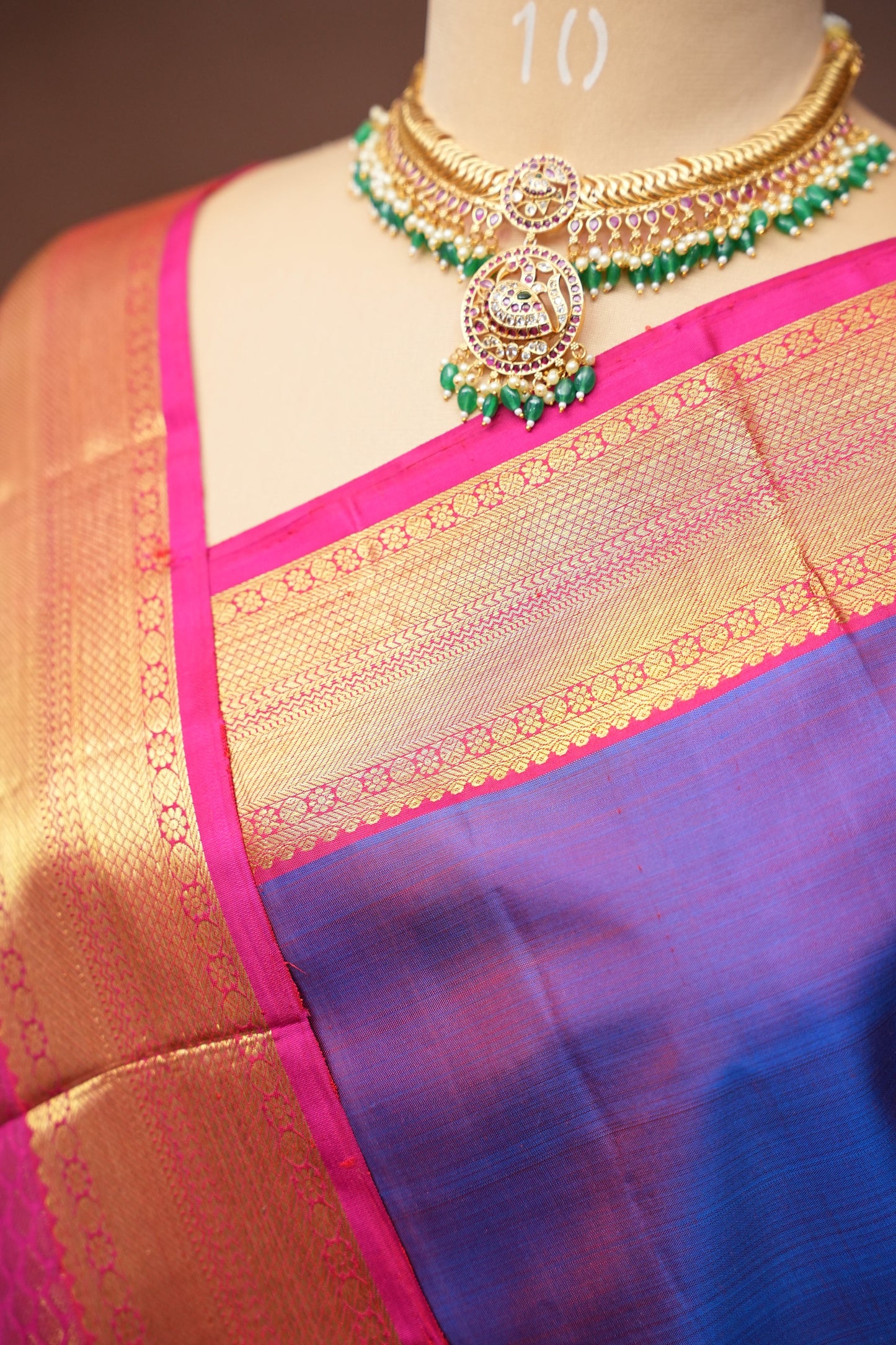 Purple & Pink Pure Kanchipuram Silk Saree|Silk Mark Certified