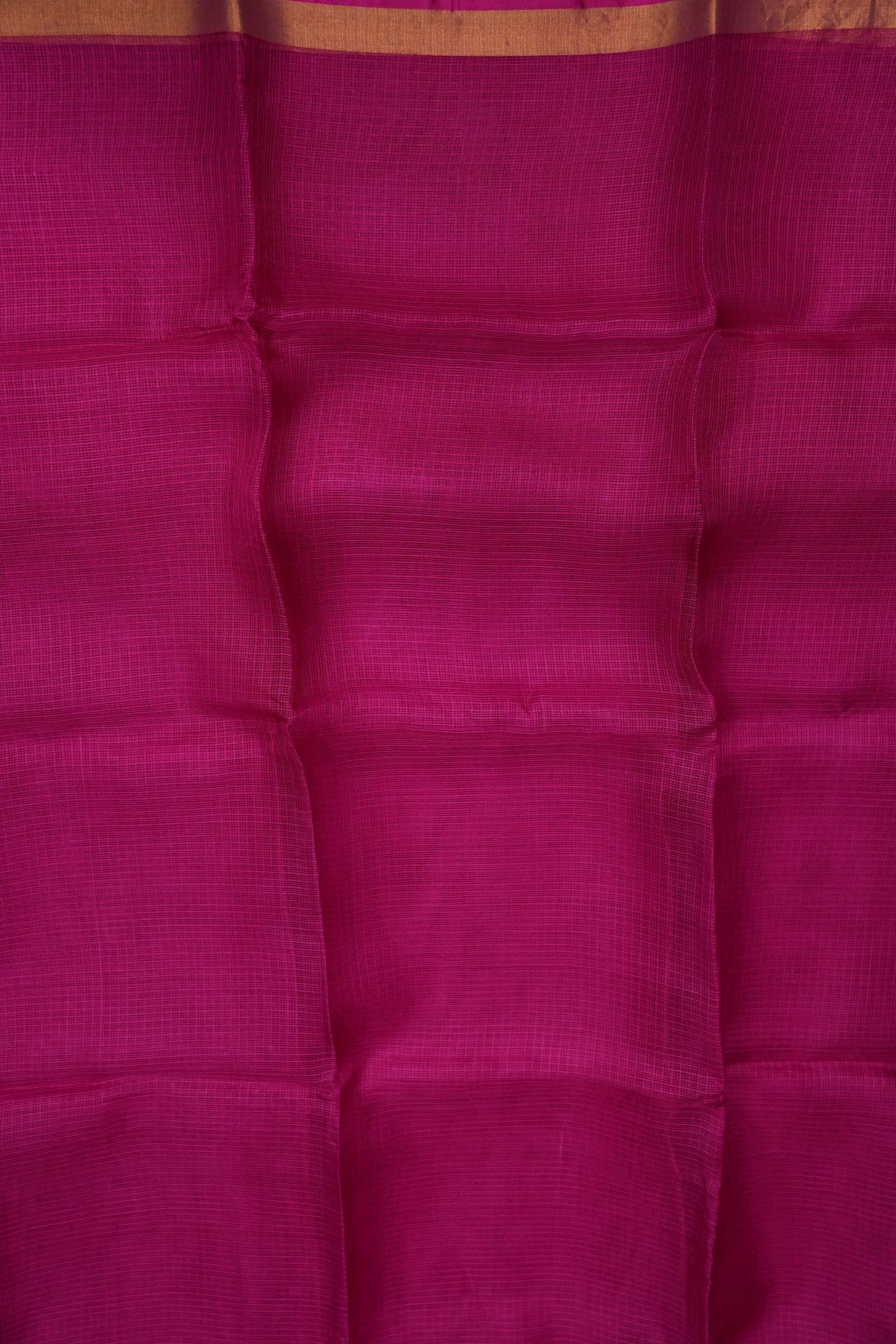 Silk Kota Plain Saree - Dark Pink