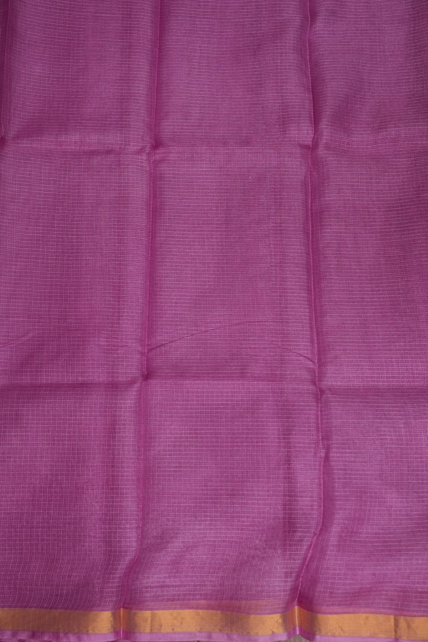 Silk Kota Plain Saree - Candy Pink