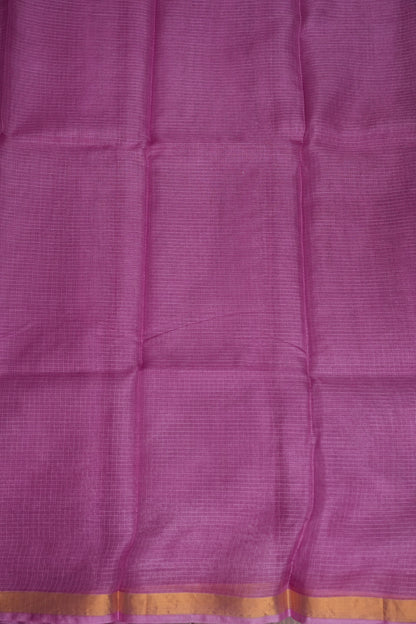 Silk Kota Plain Saree - Candy Pink