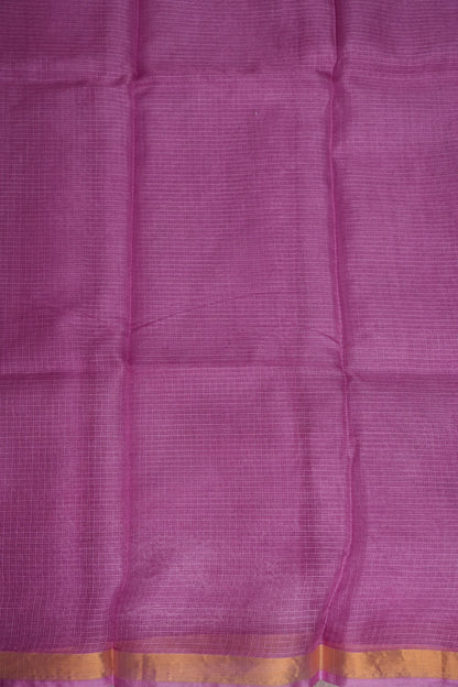 Silk Kota Plain Saree - Candy Pink