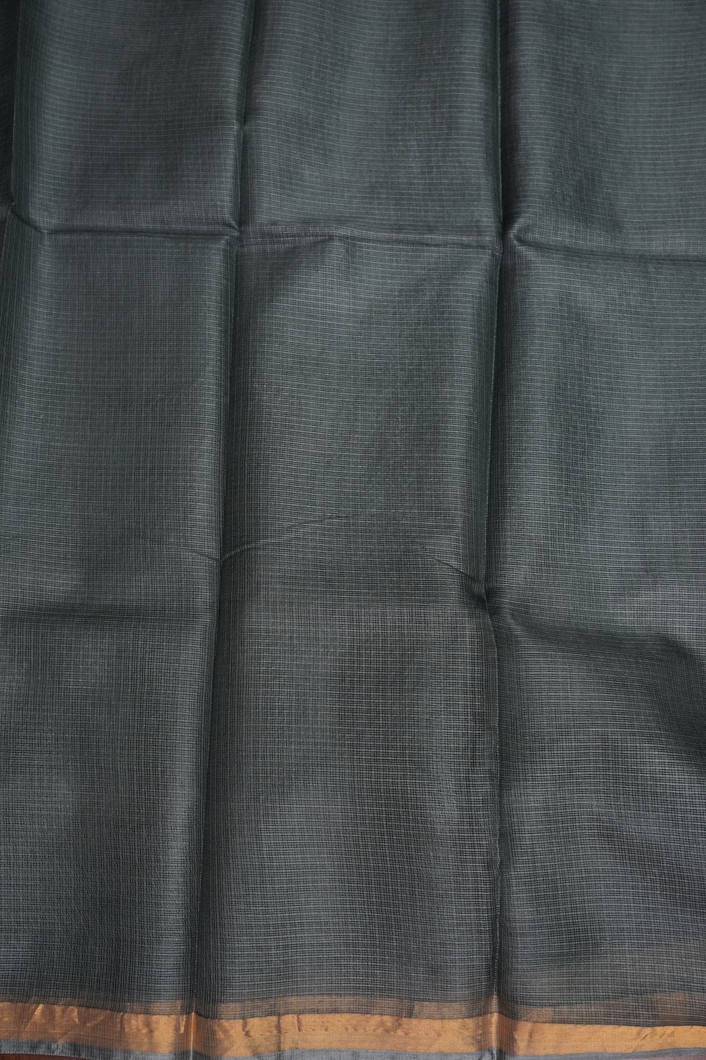 Silk Kota Plain Saree - Grey