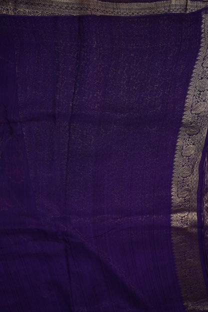 Soft Matka Banarasi Saree with Needle Design Work – Purple