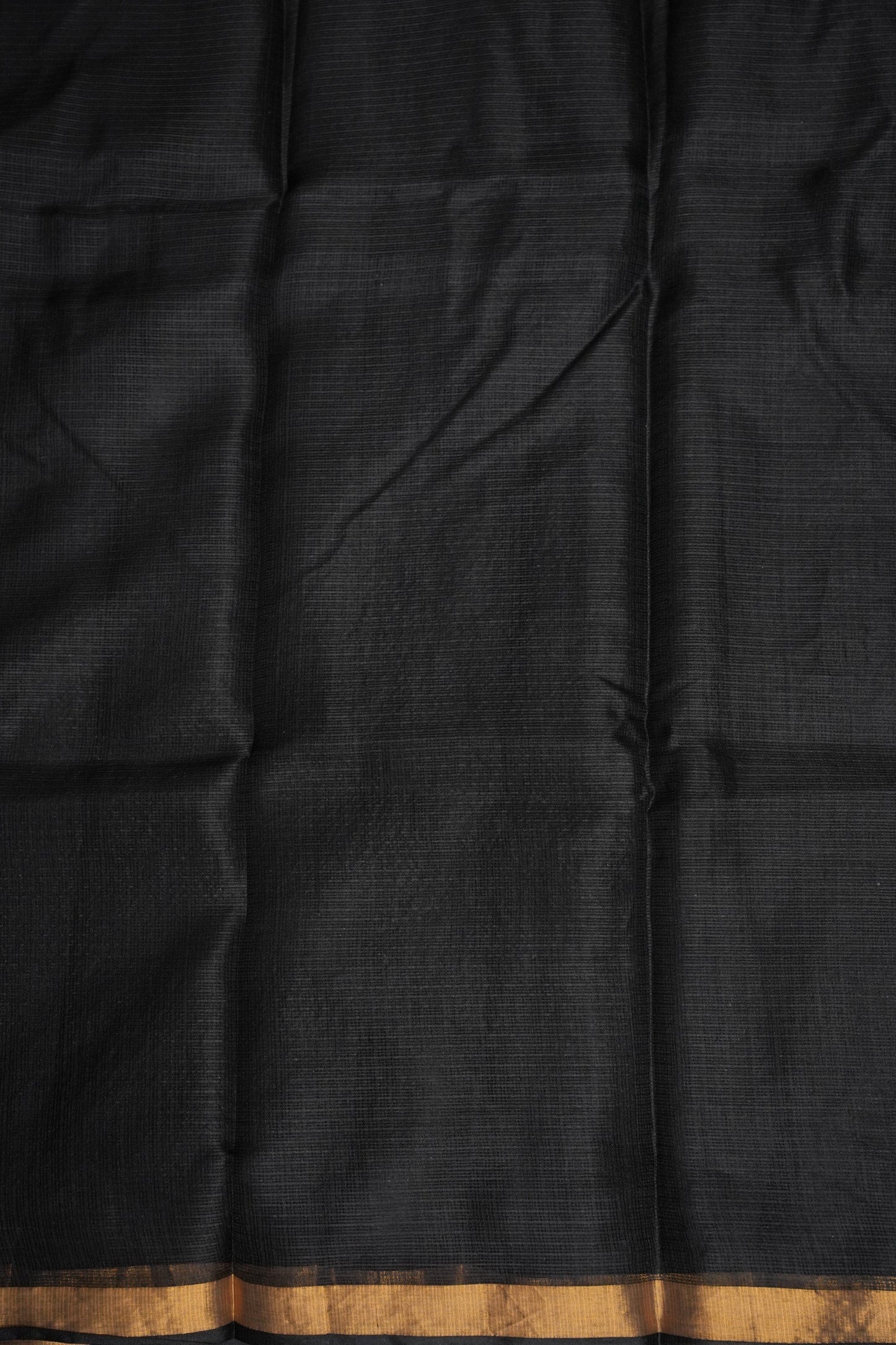 Silk Kota Plain Saree - Black