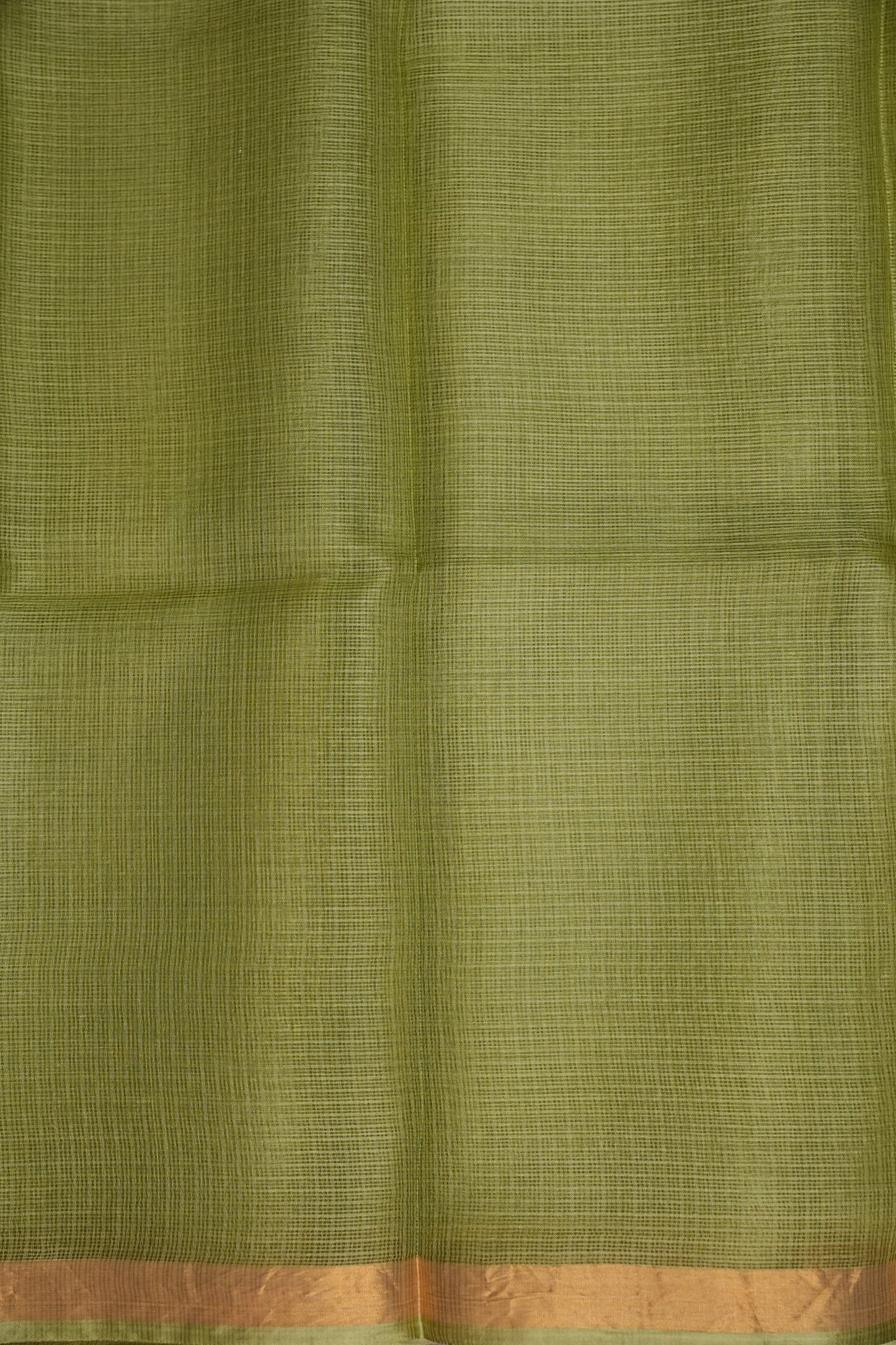 Silk Kota Plain Saree - Sage Green