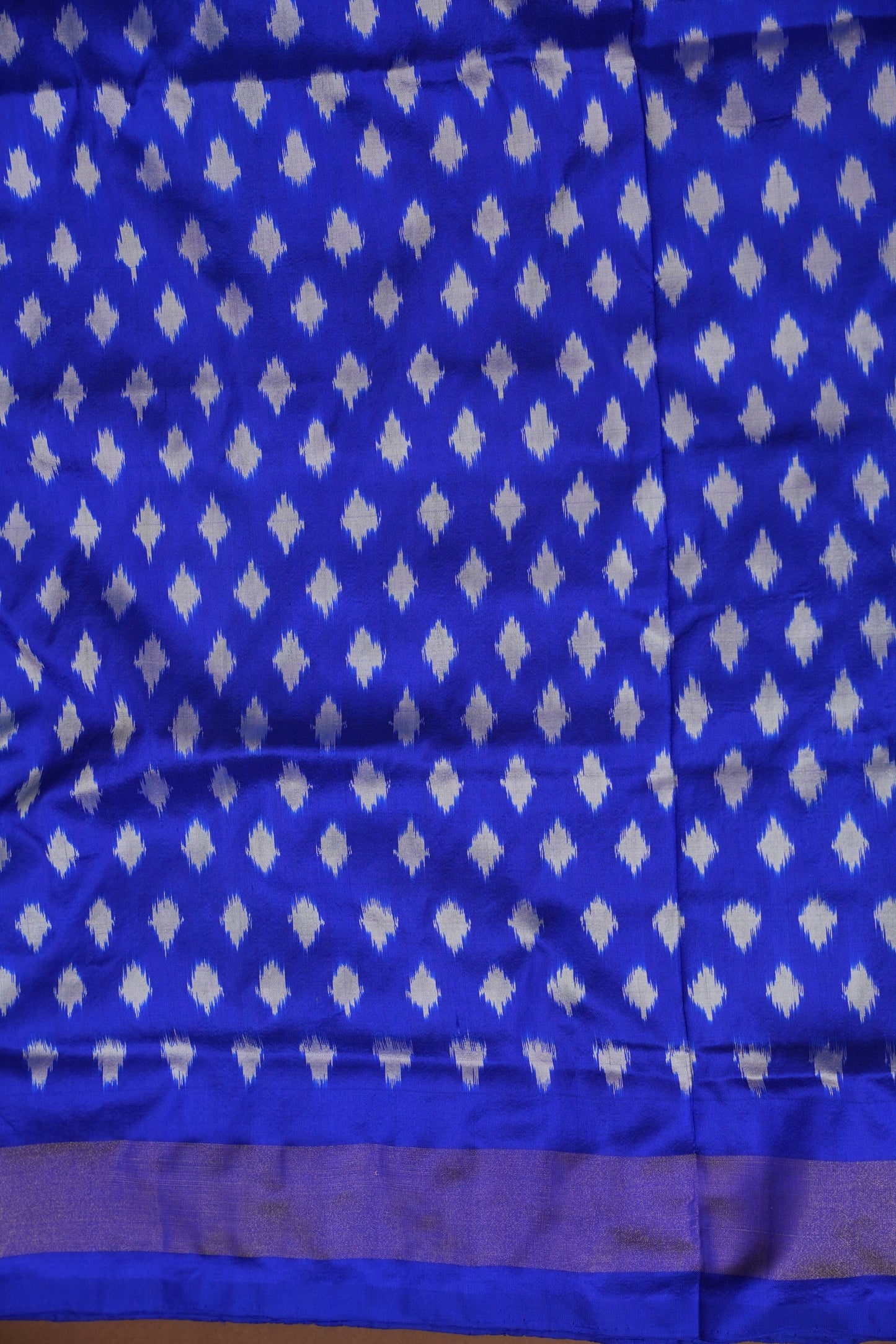 Pure Ikkat Soft Silk Saree - Green & Blue