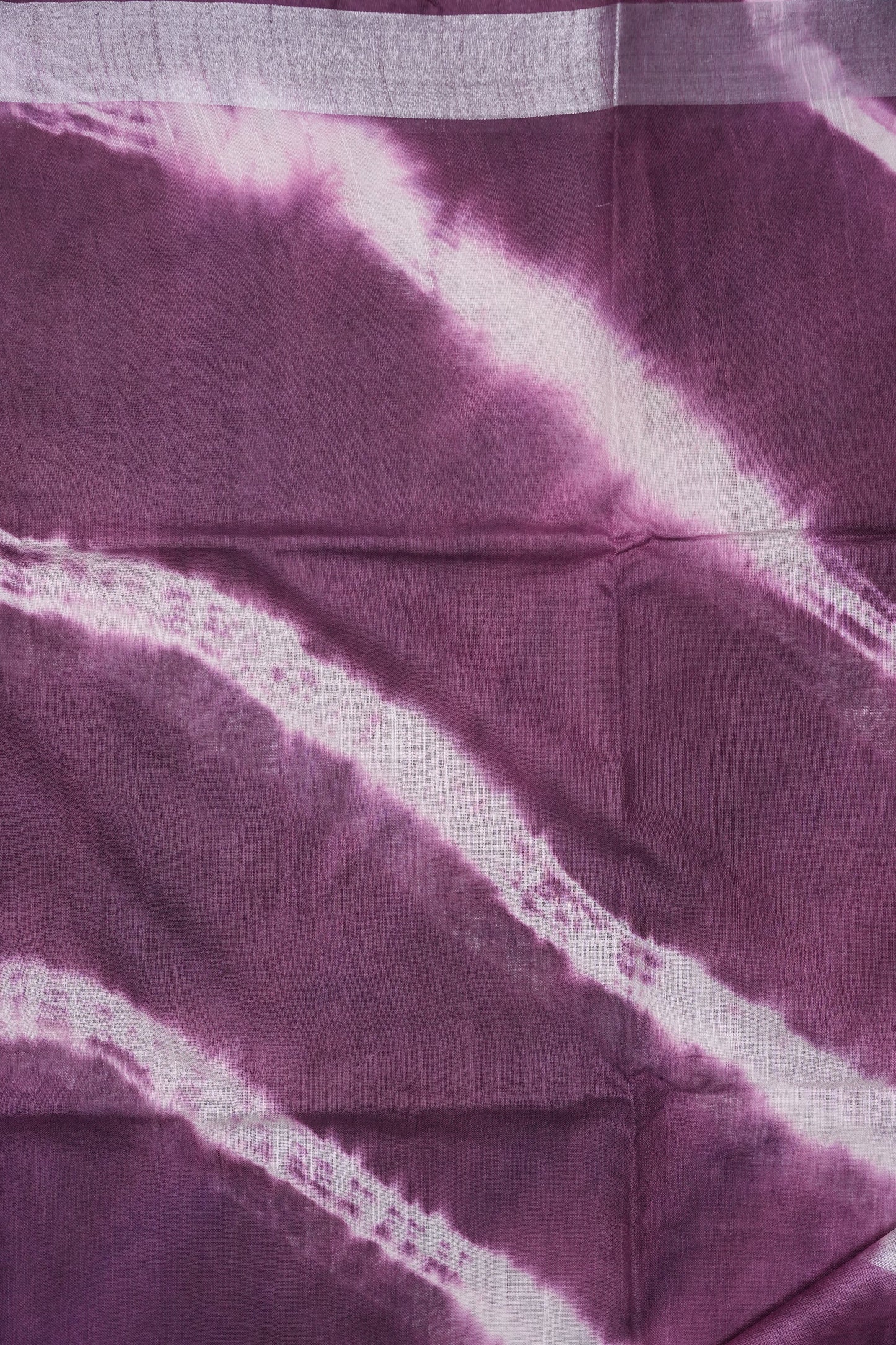 Pure Linen Shibori Print Saree - Wine