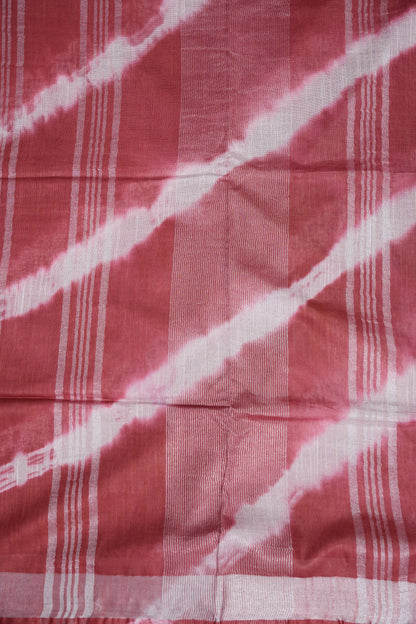 Pure Linen Shibori Print Saree - Maroon