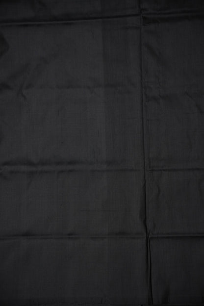 Pure Ikkat Soft Silk Saree - Black with Multicolour