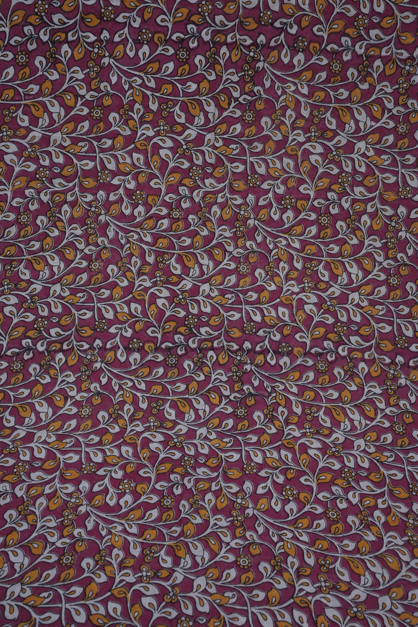 Pure Cotton Saree with Digital Kalamkari Prints - Magenta