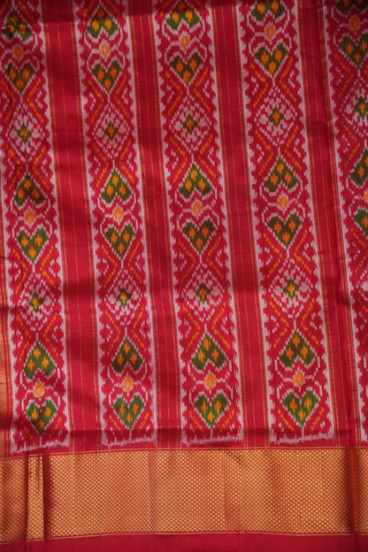 Pure Ikkat Soft Silk Saree - Black with Multicolor