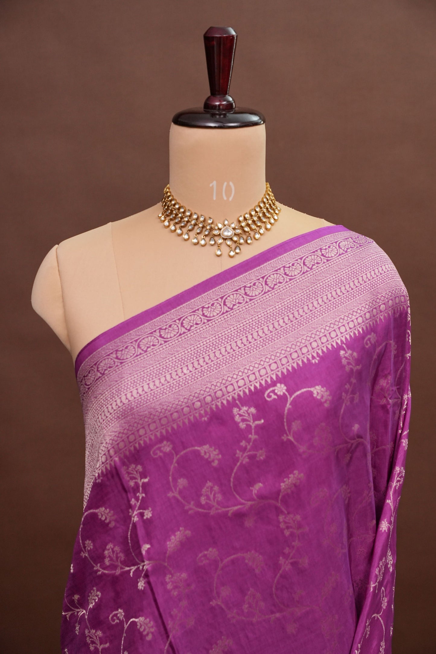 Banarasi Silk Saree – Elegant Orchid Pink with Intricate Subtle Gold Zari Weave