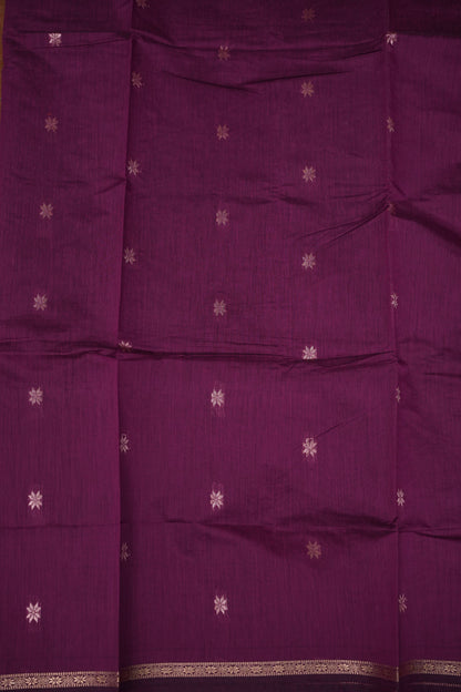 Maheshwari Silk Cotton Saree|Purple & Orange