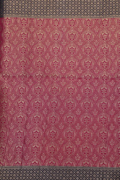 Kashmiri Pashmina Banarasi Story Telling Saree - Navy Blue & Pink