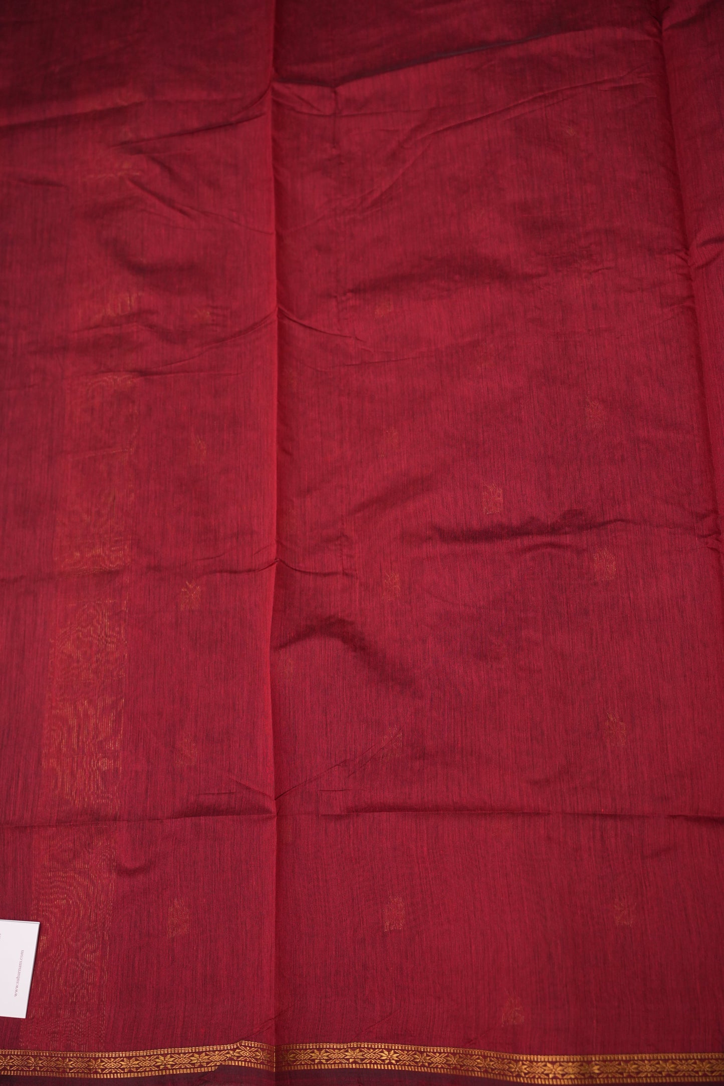 Maheshwari Silk Cotton Saree|Black & Red