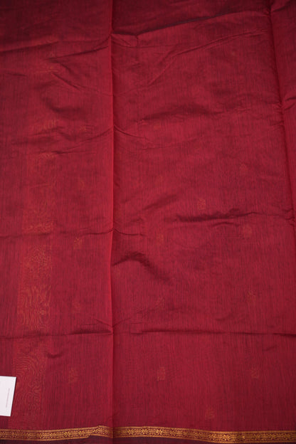 Maheshwari Silk Cotton Saree|Black & Red