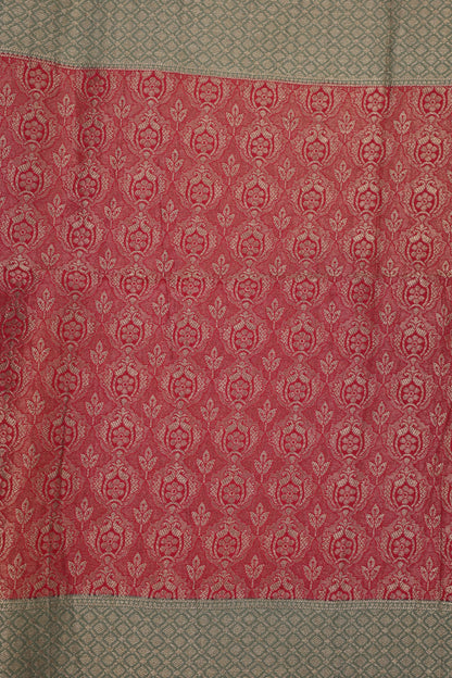 Kashmiri Pashmina Story Telling Banarasi Saree - Sage Green
