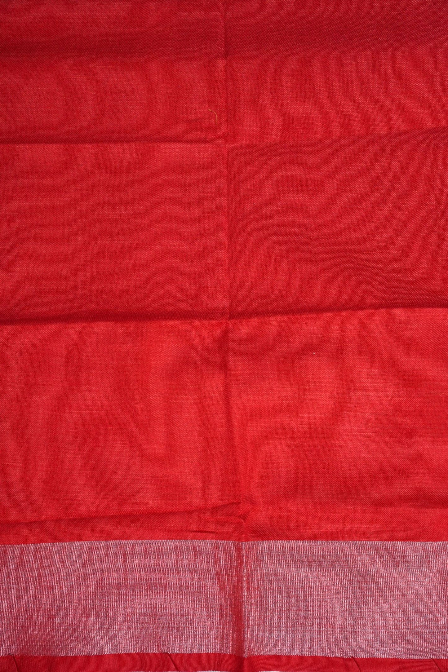Pure Linen Saree – Blush Pink with Silver Zari Accents