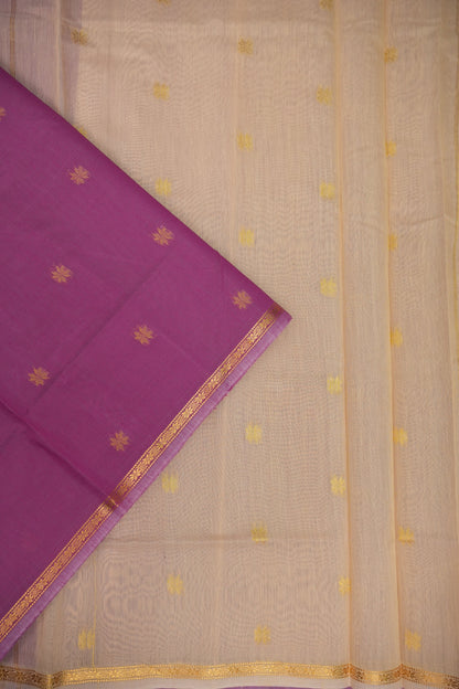 Maheshwari Silk Cotton Saree|Pink and Half White