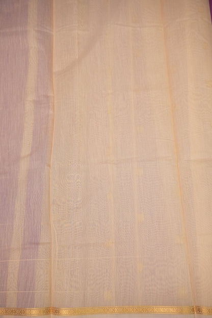 Maheshwari Silk Cotton Saree|Pink and Half White