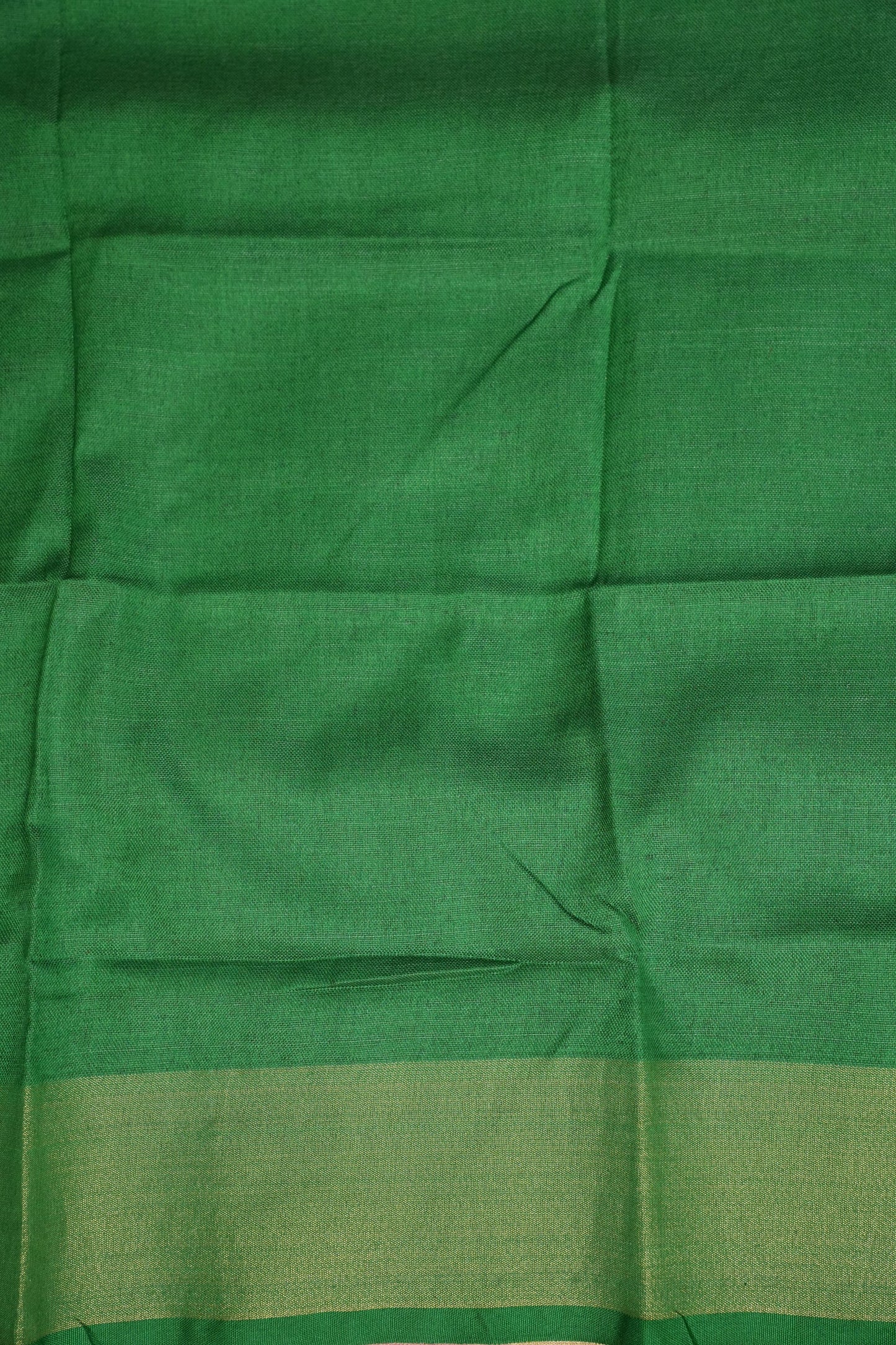 Pure Linen Saree – Candy Pink with Gold Zari Checks & Green Border