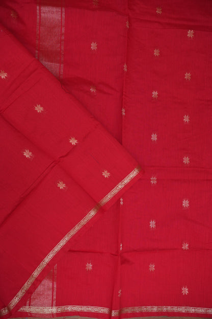 Maheshwari Silk Cotton Saree|Red