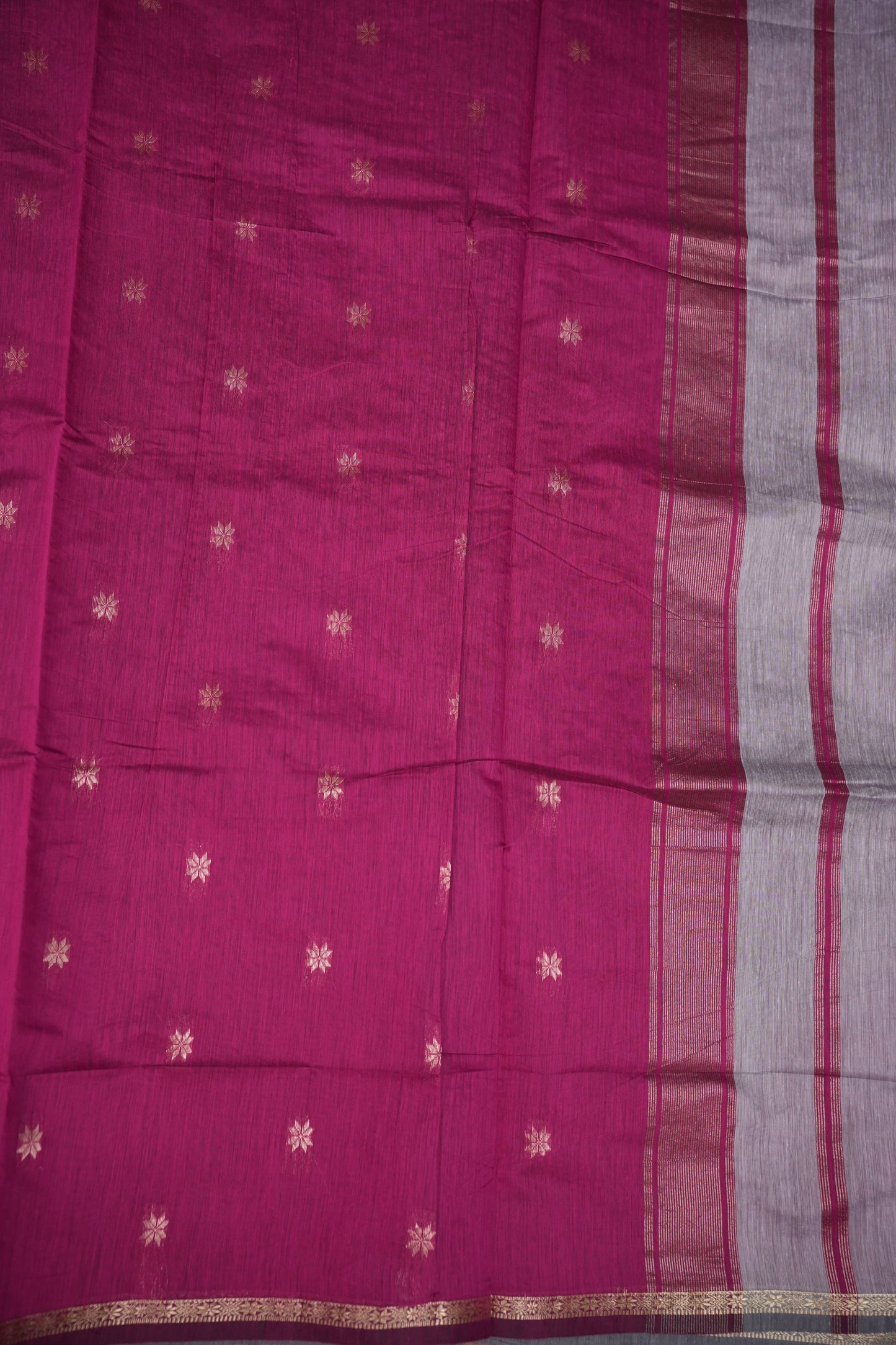 Maheshwari Silk Cotton Saree | Lavender and Pink