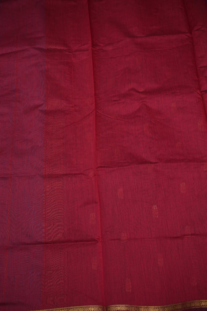 Maheshwari Silk Cotton Saree | Red and Blue