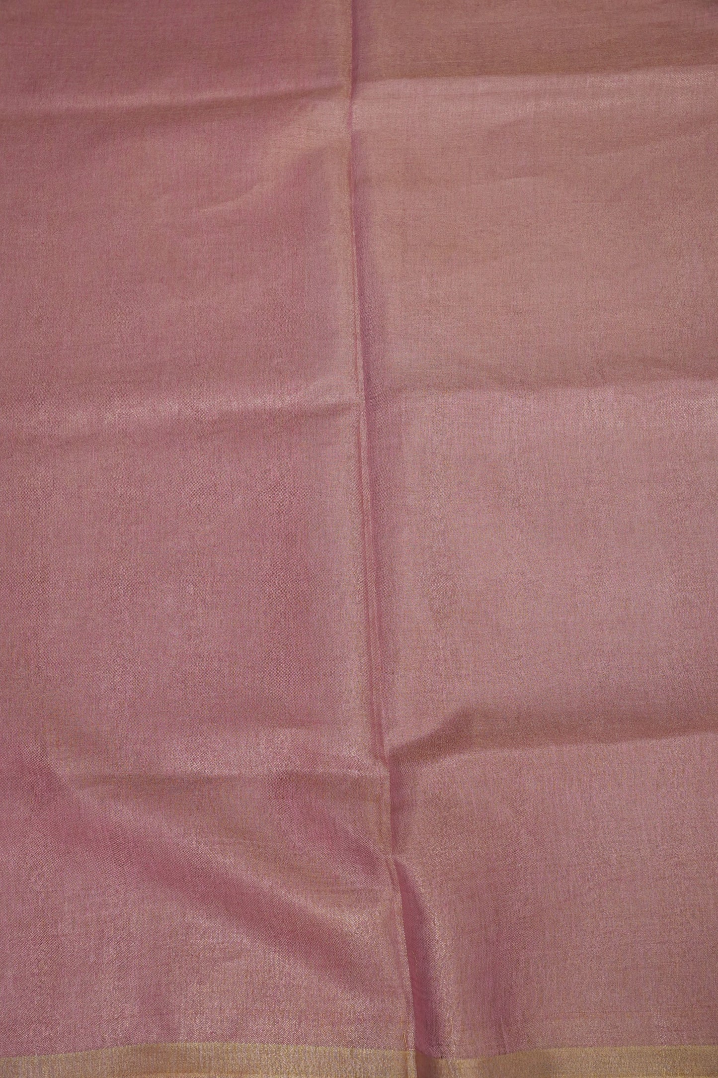 Blush Pink & Gold Tissue Linen Saree