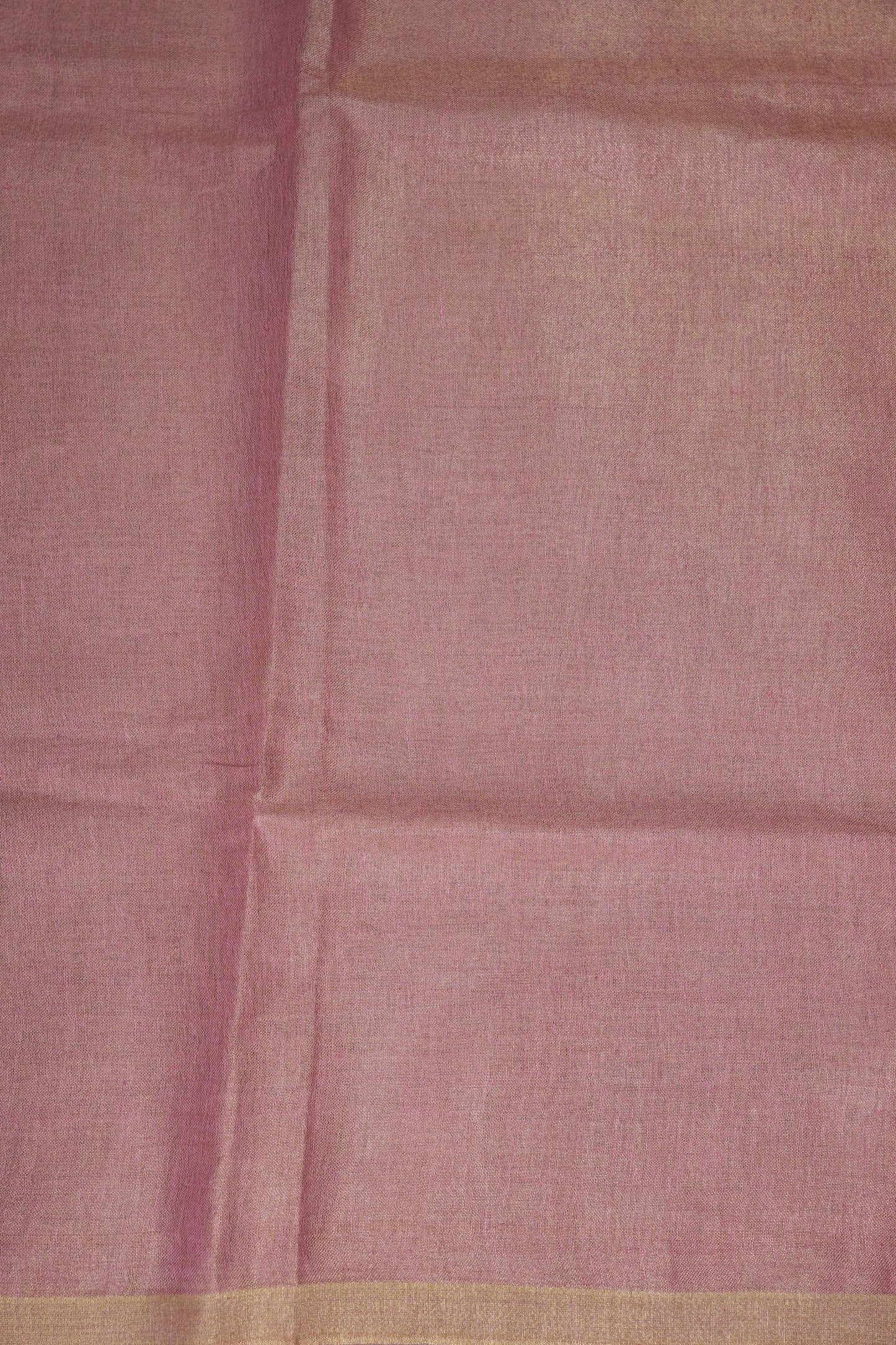 Blush Pink & Gold Tissue Linen Saree