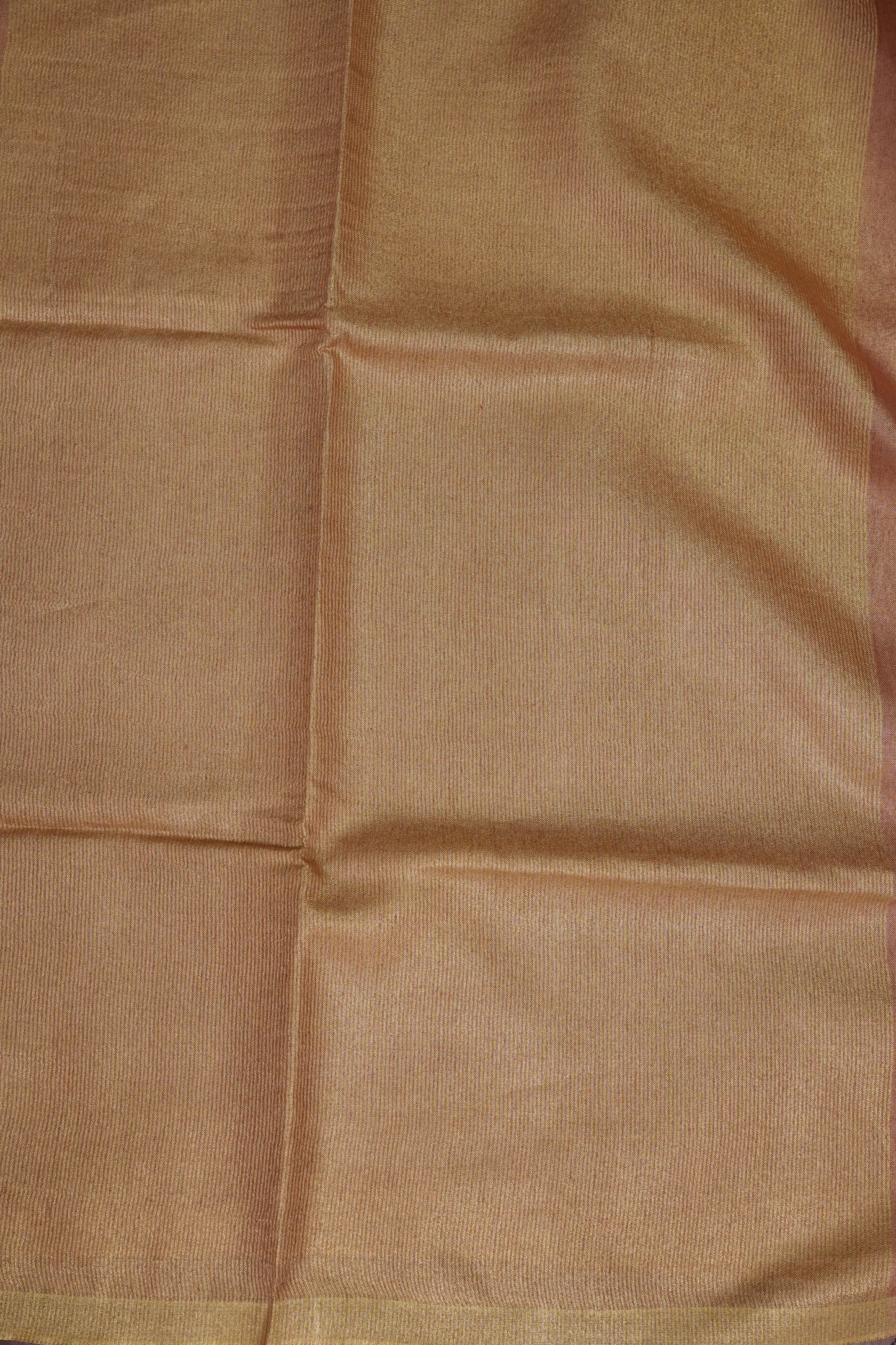 Peach Blush & Soft Gold Tissue Linen Saree