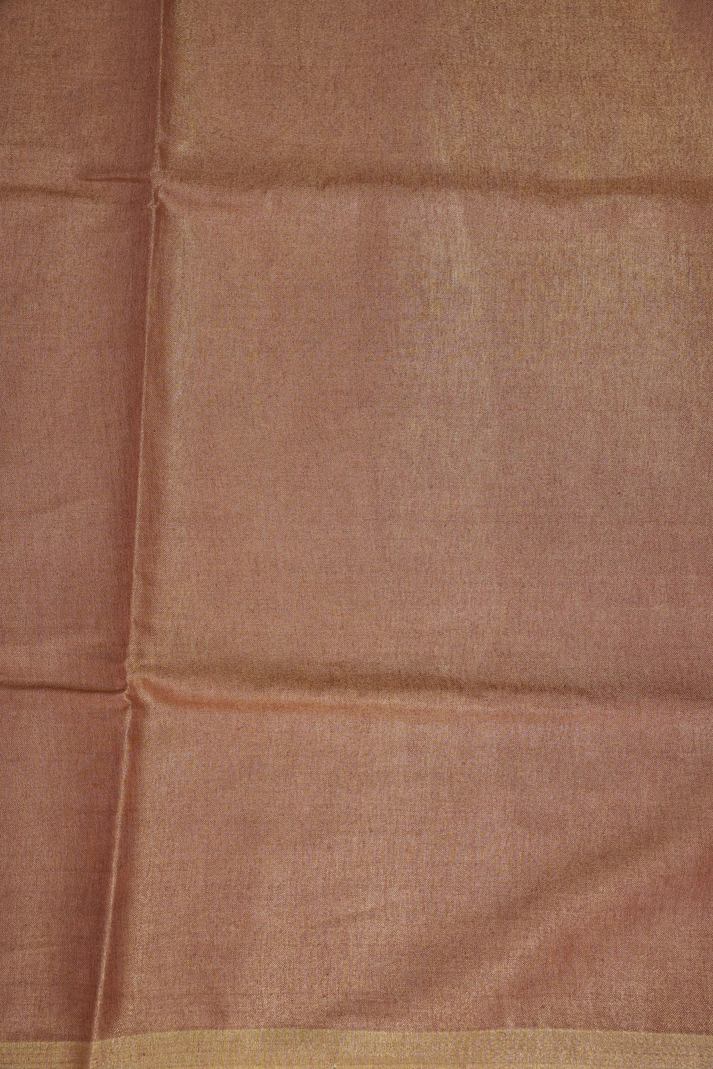 Peach Blush & Soft Gold Tissue Linen Saree